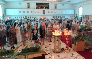 В Вербное воскресенье в Майамском соборе отслужено праздничное богослужение 