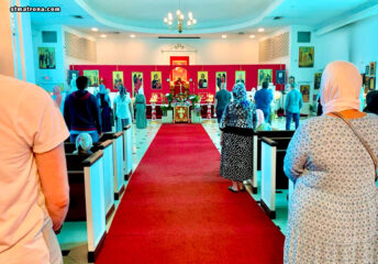 В Крестопоклонную неделю в соборе святой Матроны Московской в Майами совершено таинство Соборования