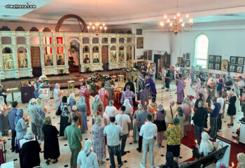 В Крестопоклонную неделю в соборе святой Матроны было совершено  таинство Соборования