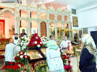 Богослужение в день храмового праздника Майамского собора и 70-летия упокоения святой Матроны Московской