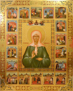 Икона святой Матроны Московской, подаренная Патриархом Кириллом