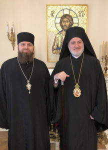 Архиепископ Елпидофор и архимандрит Александр