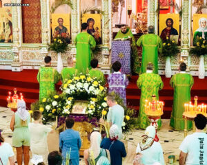 В Майамском соборе молитвенно отпраздновали Вербное воскресенье