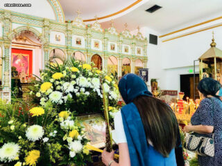 В Майамском соборе молитвенно отпраздновали Вербное воскресенье