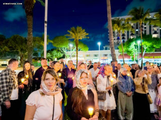 Праздник Светлого Христова Воскресения торжественно отметили в соборе святой Матроны в Майами