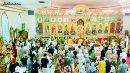 В Майамском соборе молитвенно отметили Вербное воскресенье